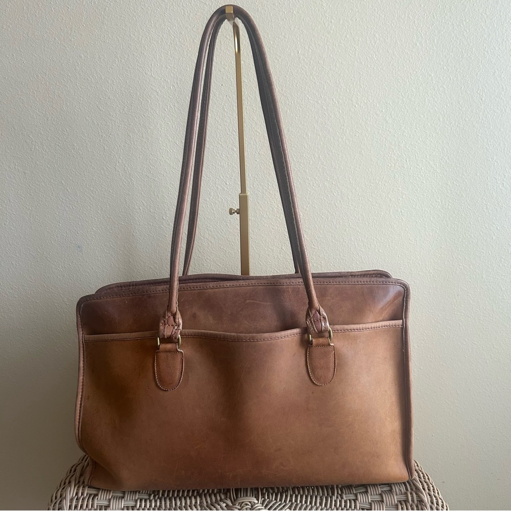 Vintage 80’s Coach Leather Tote Bag